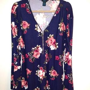 Soft navy blue flower dress